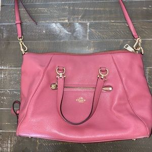 Collapsible Pink Coach Purse/Shoulder bag
